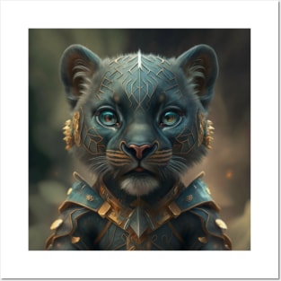 Cute baby black panther Posters and Art